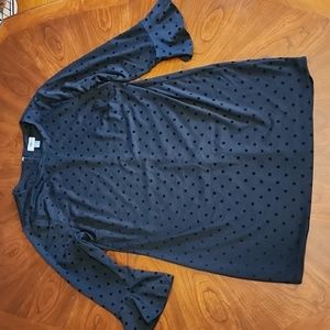 Black on Black Polka Dot Dress